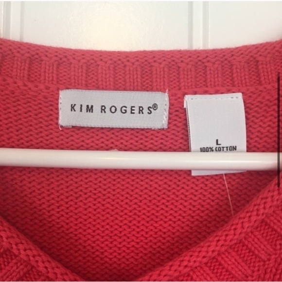 Kim Rogers V Neck Sweater Size Large - Picture 3 of 5